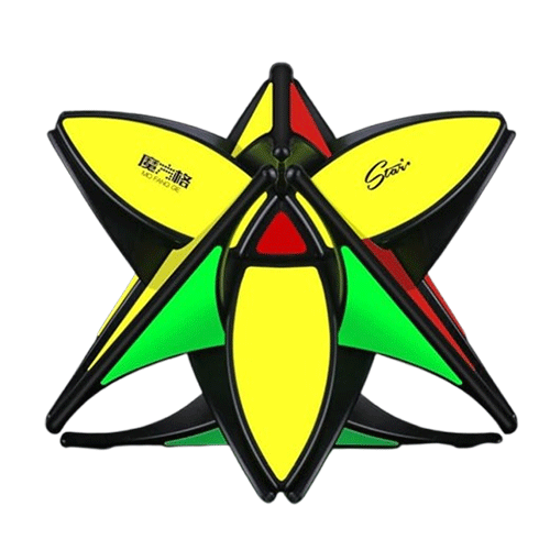Four leaved Clover Pyramid Speed Cubes Black