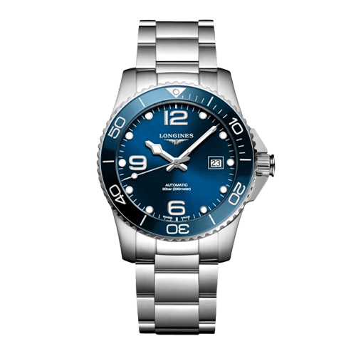 LONGINES HYDROCONQUEST Automatic watch, Ø 41.00 mm, stainless steel and ceramic bezel, L3.781.4.96.6