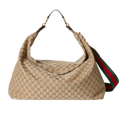 Gucci Brera large crossbody bag sand and brown GG canvas