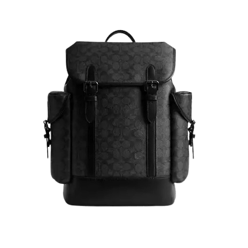 Coach Hitch Backpack In Signature Canvas  Charcoal  CV983