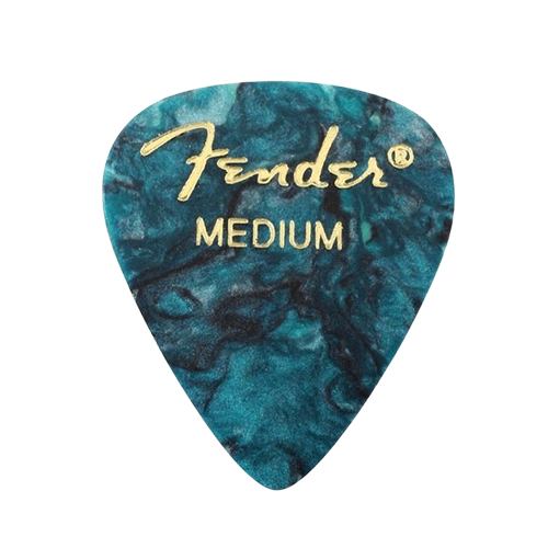 Fender Premium Celluloid Guitar Picks 351 Shape Ocean Turquoise Medium 12 Pc Ocean Turquoise