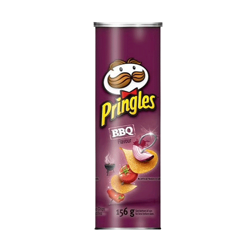 Pringles BBQ Flavour Potato Chips, 156g/5.5oz, (Pack of 14)