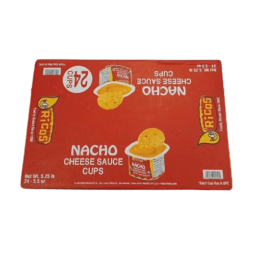 Ricos Nacho Cheese Sauce 3.5 oz Cups, Pack of 24