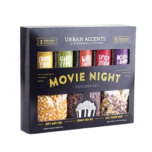 Urban Accents Movie Night Popcorn Gift Set 21.75 Ounce (Pack of 1)