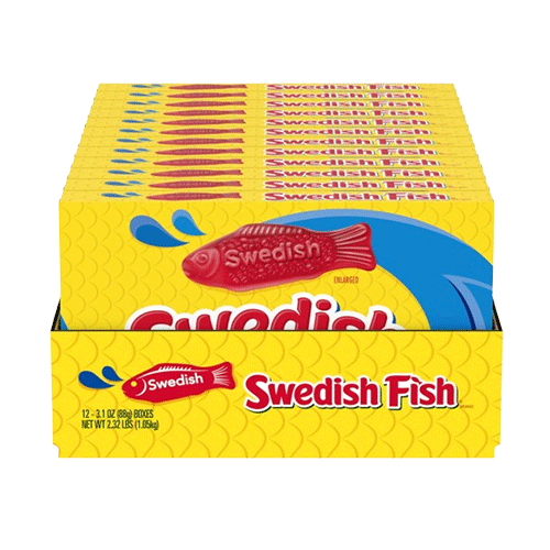 SWEDISH FISH Soft & Chewy Candy 3.1 oz (Pack of 12)