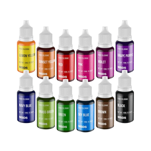 Food Coloring Set - 12 Color Food Grade Vibrant Food Dye 0.35 Fl. oz (10 ml)/Bottles