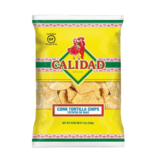 Calidad Yellow Corn Tortilla Chips Mexican Restaurant Style Chips 12 Ounce Pack of 1